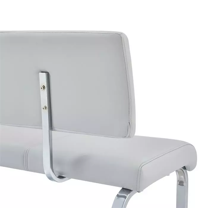 IDIMEX Esszimmerbank VILAS Kunstlederbezug In Hellgrau 6 IDIMEX Esszimmerbank VILAS Kunstlederbezug In Hellgrau – Bild 4