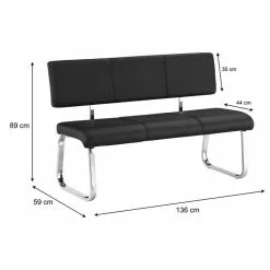 IDIMEX Esszimmerbank Essbank VILAS Schwarz -Sitzmöbel Verkaufsgeschäft 12380 4
