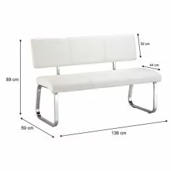 IDIMEX Esszimmerbank Essbank VILAS Weiß -Sitzmöbel Verkaufsgeschäft 12382 4