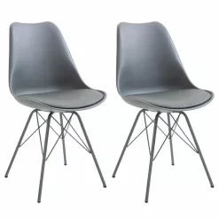 IDIMEX Esszimmerstuhl VALLEY Im 2er Set In Grau