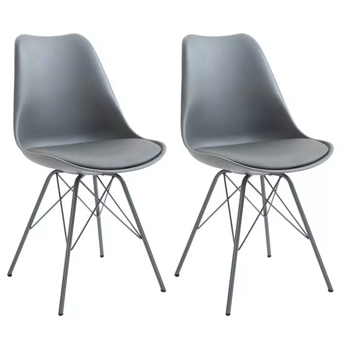 IDIMEX Esszimmerstuhl VALLEY Im 2er Set In Grau 2 IDIMEX Esszimmerstuhl VALLEY Im 2er Set In Grau