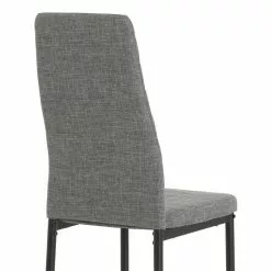 IDIMEX Esszimmerstuhl NATHALIE Im 4er Set In Grau Mit Stoffbezug -Sitzmöbel Verkaufsgeschäft 12556 3 N