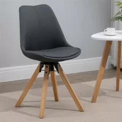 IDIMEX Esszimmerstuhl ISIDRO Im 2er Set In Grau -Sitzmöbel Verkaufsgeschäft 12620 2