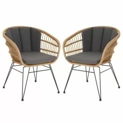 IDIMEX Esszimmerstuhl Gartenstuhl COSTA Im 2er Pack Mit Rattan