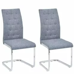 IDIMEX Schwingstuhl CHLOE Im 2er Set In Grau