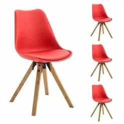 IDIMEX Esszimmerstuhl TYSON Im 4er Set In Rot