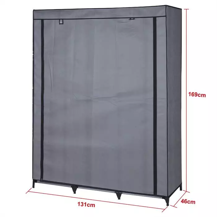 IDIMEX Stoffkleiderschrank STEVEN, 1 Kleiderstange, 9 Regale 5 IDIMEX Stoffkleiderschrank STEVEN, 1 Kleiderstange, 9 Regale – Bild 3