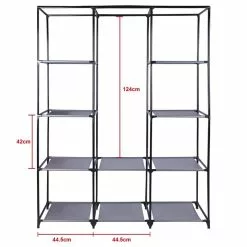 IDIMEX Stoffkleiderschrank STEVEN, 1 Kleiderstange, 9 Regale 12 IDIMEX Stoffkleiderschrank STEVEN, 1 Kleiderstange, 9 Regale -Sitzmöbel Verkaufsgeschäft 16130 4
