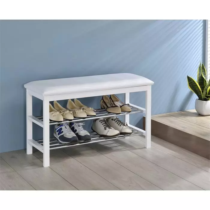 IDIMEX Sitzbank SANA Mit Schuhregal In Weiß 5 IDIMEX Sitzbank SANA Mit Schuhregal In Weiß – Bild 3