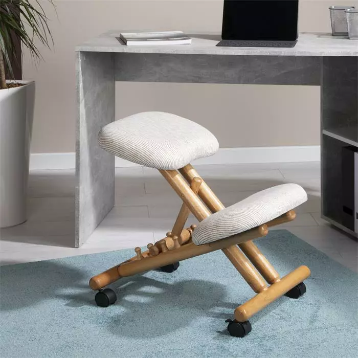 IDIMEX Kniehocker BORMIO Höhenverstellbar, Ergonomisch In Beige 8 IDIMEX Kniehocker BORMIO Höhenverstellbar, Ergonomisch In Beige – Bild 6