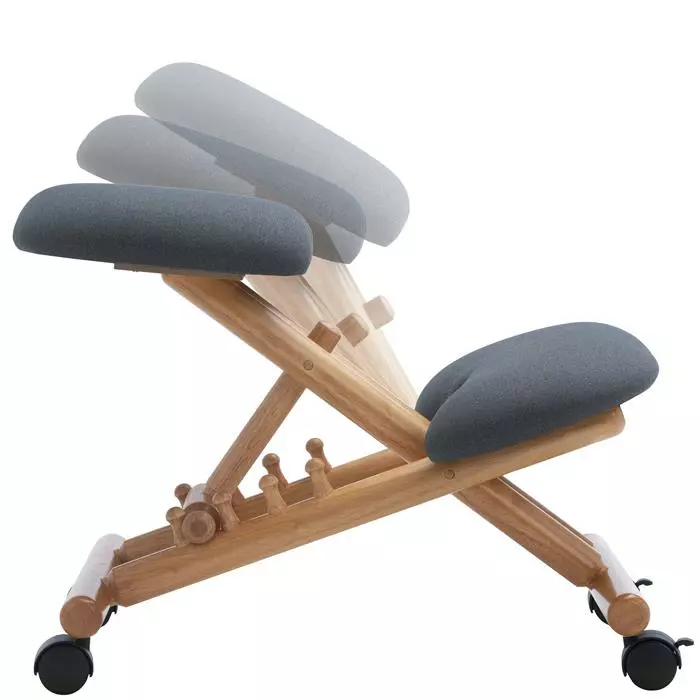 IDIMEX Kniehocker BORMIO Höhenverstellbar, Ergonomisch In Grau 7 IDIMEX Kniehocker BORMIO Höhenverstellbar, Ergonomisch In Grau – Bild 5