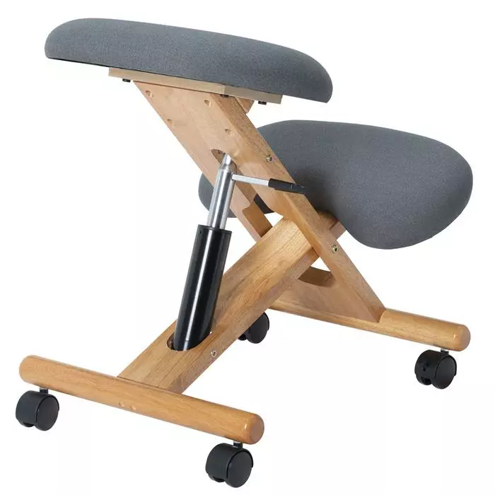 IDIMEX Kniehocker VILLACH Höhenverstellbar, Ergonomisch In Grau 4 IDIMEX Kniehocker VILLACH Höhenverstellbar, Ergonomisch In Grau – Bild 2