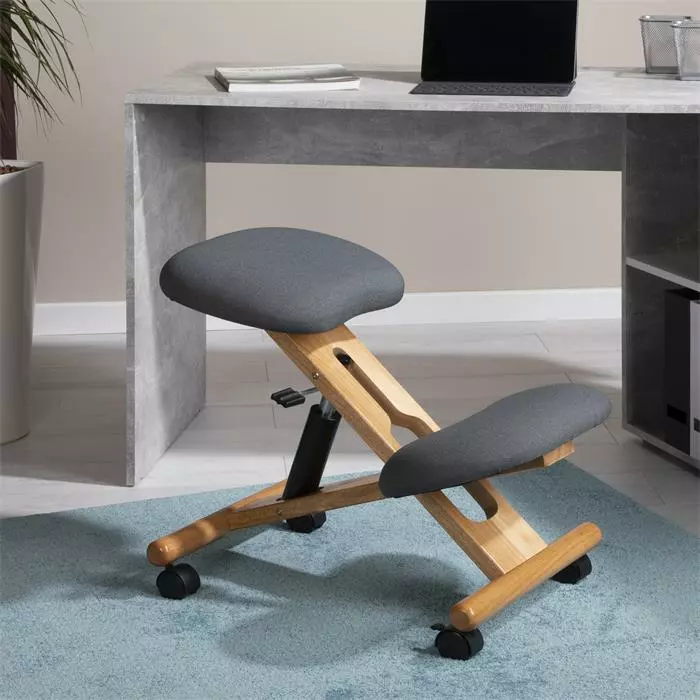 IDIMEX Kniehocker VILLACH Höhenverstellbar, Ergonomisch In Grau 8 IDIMEX Kniehocker VILLACH Höhenverstellbar, Ergonomisch In Grau – Bild 6