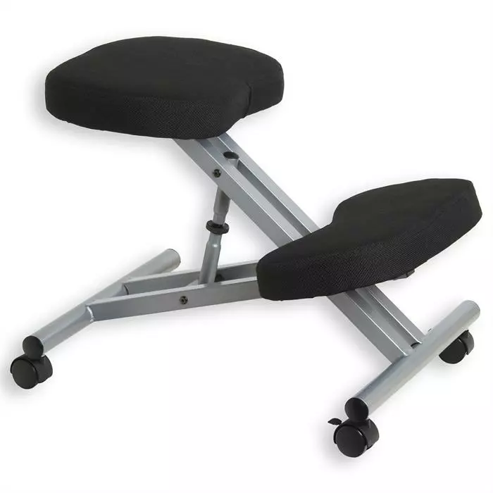 IDIMEX Kniehocker Kniestuhl ROBERT In Schwarz/alufarben 3 IDIMEX Kniehocker Kniestuhl ROBERT In Schwarz/alufarben