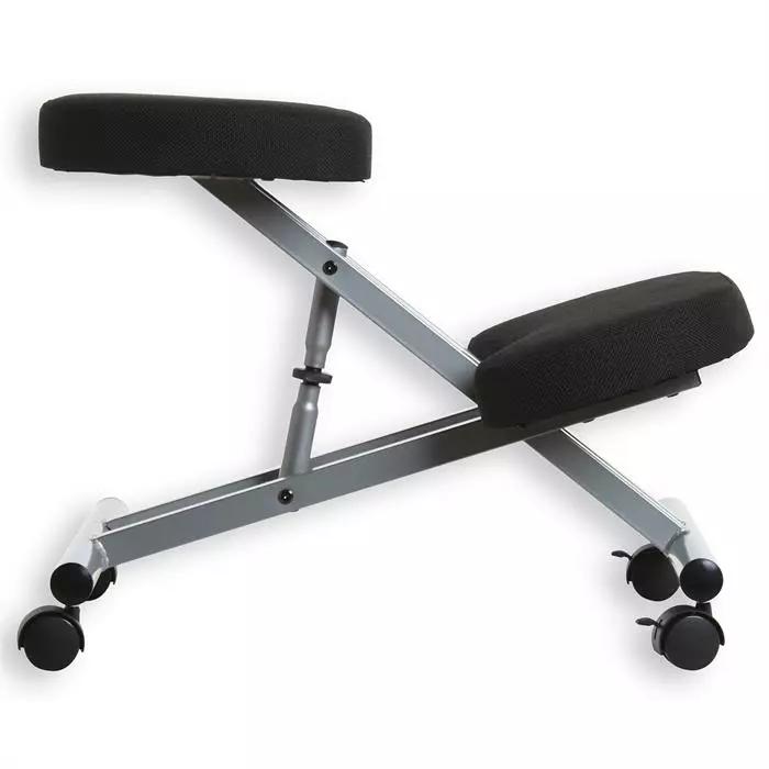 IDIMEX Kniehocker Kniestuhl ROBERT In Schwarz/alufarben 4 IDIMEX Kniehocker Kniestuhl ROBERT In Schwarz/alufarben – Bild 2