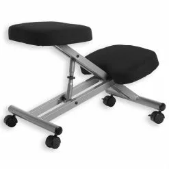 IDIMEX Kniehocker Kniestuhl ROBERT In Schwarz/alufarben 8 IDIMEX Kniehocker Kniestuhl ROBERT In Schwarz/alufarben -Sitzmöbel Verkaufsgeschäft 1881 2