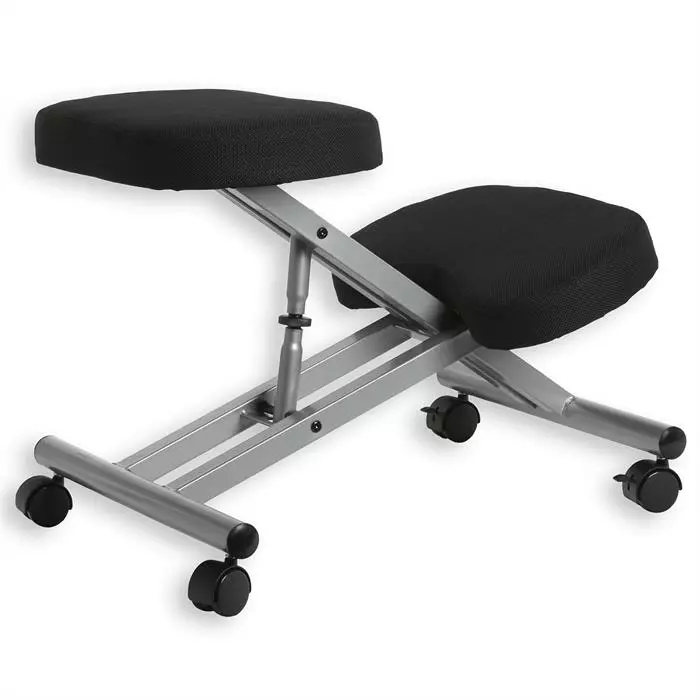 IDIMEX Kniehocker Kniestuhl ROBERT In Schwarz/alufarben 5 IDIMEX Kniehocker Kniestuhl ROBERT In Schwarz/alufarben – Bild 3