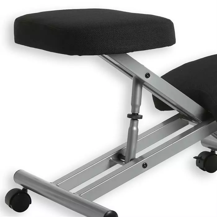 IDIMEX Kniehocker Kniestuhl ROBERT In Schwarz/alufarben 6 IDIMEX Kniehocker Kniestuhl ROBERT In Schwarz/alufarben – Bild 4