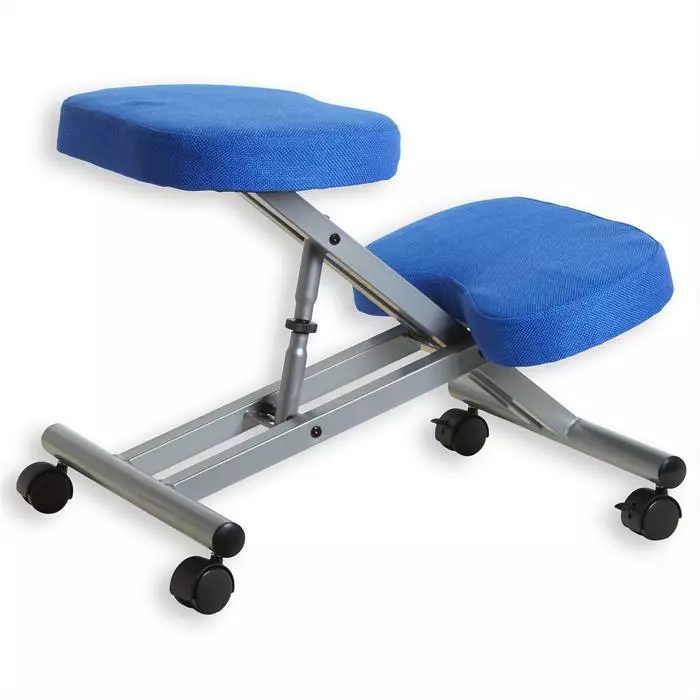 IDIMEX Kniehocker Kniestuhl ROBERT In Blau/alufarben 5 IDIMEX Kniehocker Kniestuhl ROBERT In Blau/alufarben – Bild 3