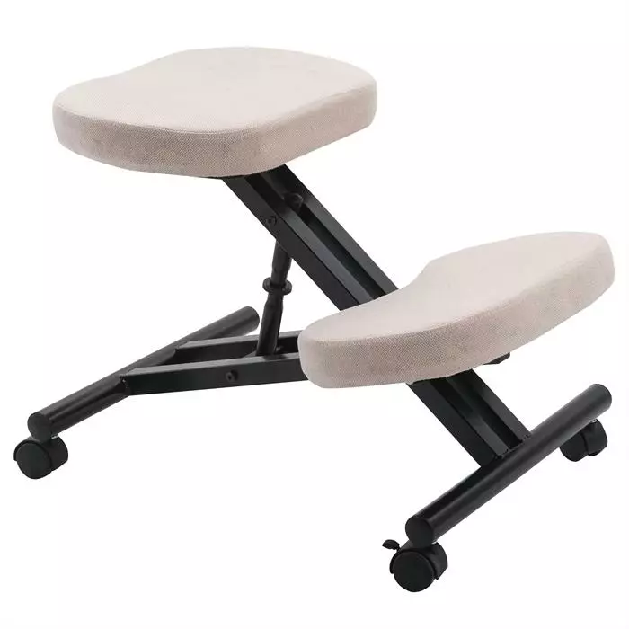 IDIMEX Kniehocker Kniestuhl ROBERT In Schwarz/beige 3 IDIMEX Kniehocker Kniestuhl ROBERT In Schwarz/beige