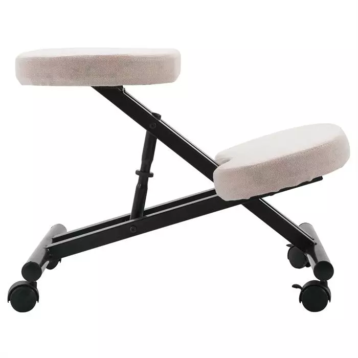 IDIMEX Kniehocker Kniestuhl ROBERT In Schwarz/beige 4 IDIMEX Kniehocker Kniestuhl ROBERT In Schwarz/beige – Bild 2