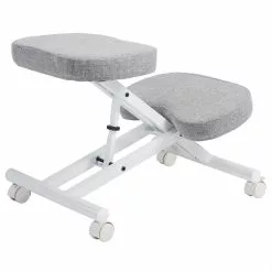 IDIMEX Kniehocker Kniestuhl ROBERT In Weiß/grau -Sitzmöbel Verkaufsgeschäft 1886 3