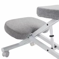 IDIMEX Kniehocker Kniestuhl ROBERT In Weiß/grau -Sitzmöbel Verkaufsgeschäft 1886 4