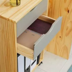 IDIMEX Rollcontainer KANO Mit 2 Schubladen Und 1 Ablagefach In Natur/grau -Sitzmöbel Verkaufsgeschäft 2113 AC5