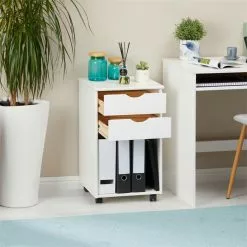 IDIMEX Rollcontainer KANO Mit 2 Schubladen Und 1 Ablagefach In Weiß -Sitzmöbel Verkaufsgeschäft 2114 AC2