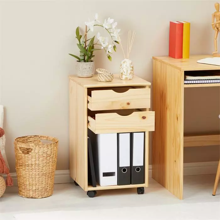 IDIMEX Rollcontainer KANO Mit 2 Schubladen Und 1 Ablagefach In Natur 5 IDIMEX Rollcontainer KANO Mit 2 Schubladen Und 1 Ablagefach In Natur – Bild 3