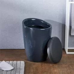 IDIMEX Badhocker DANIEL Mit Stauraum Grau -Sitzmöbel Verkaufsgeschäft 30205 A0 2N