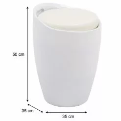 IDIMEX Badhocker DANIEL Mit Stauraum Weiß -Sitzmöbel Verkaufsgeschäft 30210 2