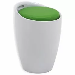 IDIMEX Badhocker DANIEL Mit Stauraum Weiß/grün