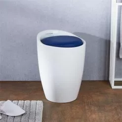 IDIMEX Badhocker DANIEL Mit Stauraum Weiß/blau 11 IDIMEX Badhocker DANIEL Mit Stauraum Weiß/blau -Sitzmöbel Verkaufsgeschäft 30213 A0 1N