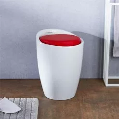 IDIMEX Badhocker DANIEL Mit Stauraum Weiß/rot 10 IDIMEX Badhocker DANIEL Mit Stauraum Weiß/rot -Sitzmöbel Verkaufsgeschäft 30214 A0 1N