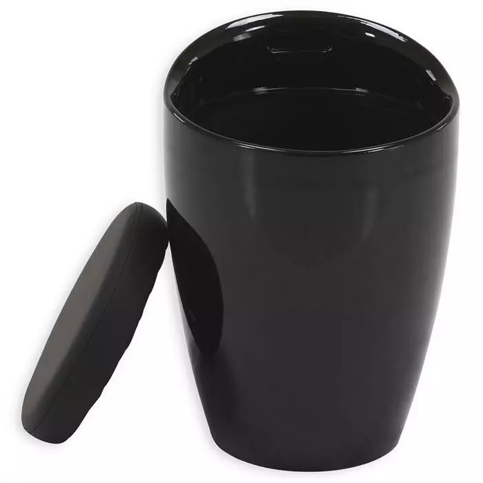 IDIMEX Badhocker DANIEL Mit Stauraum Schwarz 4 IDIMEX Badhocker DANIEL Mit Stauraum Schwarz – Bild 2