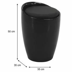 IDIMEX Badhocker DANIEL Mit Stauraum Schwarz 9 IDIMEX Badhocker DANIEL Mit Stauraum Schwarz -Sitzmöbel Verkaufsgeschäft 30217 2