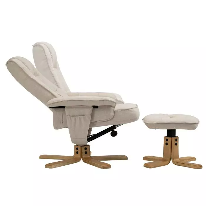 IDIMEX Relaxsessel CHARLY Mit Hocker Und Stoffbezug In Beige 4 IDIMEX Relaxsessel CHARLY Mit Hocker Und Stoffbezug In Beige – Bild 2