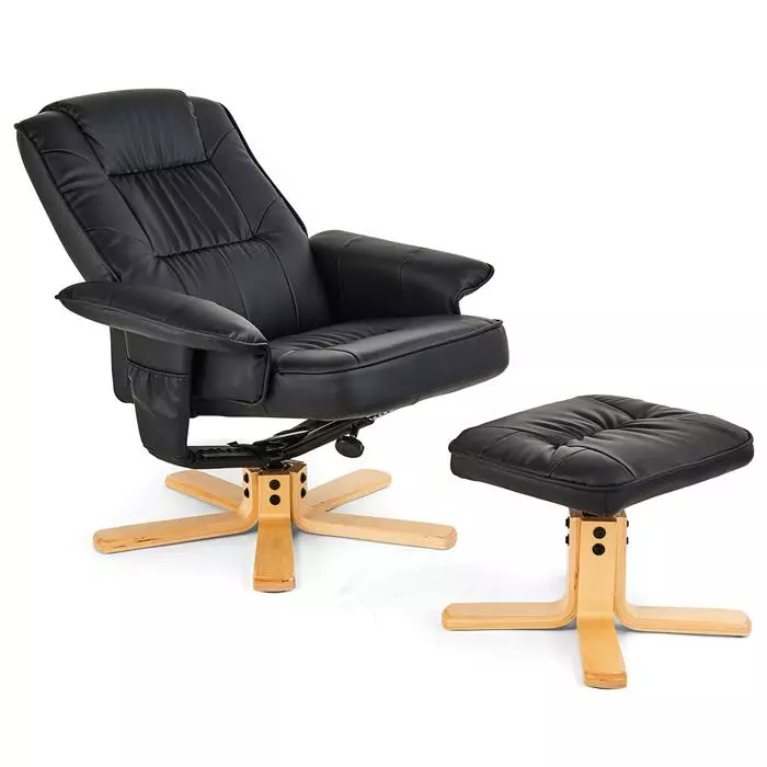 IDIMEX Relaxsessel CHARLY Mit Hocker Und Kunstleder In Schwarz 5 IDIMEX Relaxsessel CHARLY Mit Hocker Und Kunstleder In Schwarz – Bild 3