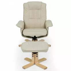 IDIMEX Relaxsessel CHARLY Mit Hocker Und Kunstleder In Beige -Sitzmöbel Verkaufsgeschäft 31102 3 N1