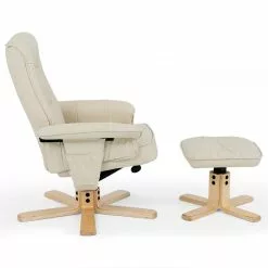IDIMEX Relaxsessel CHARLY Mit Hocker Und Kunstleder In Beige -Sitzmöbel Verkaufsgeschäft 31102 4 N1