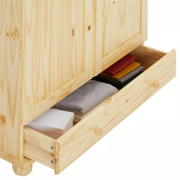 IDIMEX Kleiderschrank BERGEN Mit 2 Türen, Kiefer Natur 6 IDIMEX Kleiderschrank BERGEN Mit 2 Türen, Kiefer Natur – Bild 4