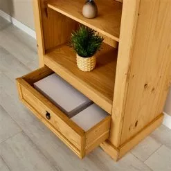 IDIMEX Bücherschrank TEQUILA, Kiefer Massiv Braun, Mexiko -Sitzmöbel Verkaufsgeschäft 81229 A0 6N