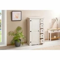 IDIMEX Brotschrank TEQUILA, Massive Kiefer Weiß, Mexiko -Sitzmöbel Verkaufsgeschäft 81409 A2