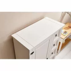 IDIMEX Brotschrank TEQUILA, Massive Kiefer Weiß, Mexiko -Sitzmöbel Verkaufsgeschäft 81409 A3