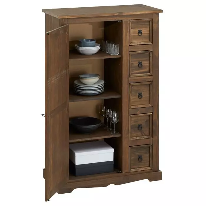 IDIMEX Brotschrank TEQUILA,Kiefer Massiv Braun, Mexiko Stil 5 IDIMEX Brotschrank TEQUILA,Kiefer Massiv Braun, Mexiko Stil – Bild 3