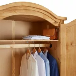 CARO-Möbel Kleiderschrank SALSA, Kiefer Massiv -Sitzmöbel Verkaufsgeschäft 91408 4