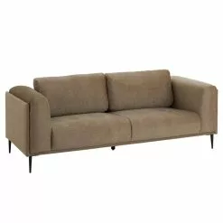 CARO-Möbel Sofa MAGNA Dreisitzer, Samt In Mocca