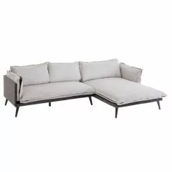 CARO-Möbel Ecksofa SUBLIMUS Gepolstert, Cord In Hellgrau