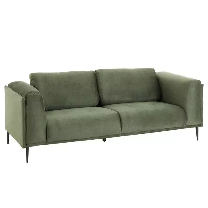 CARO-Möbel Sofa MAGNA Dreisitzer, Samt In Moosgrün 3 CARO-Möbel Sofa MAGNA Dreisitzer, Samt In Moosgrün